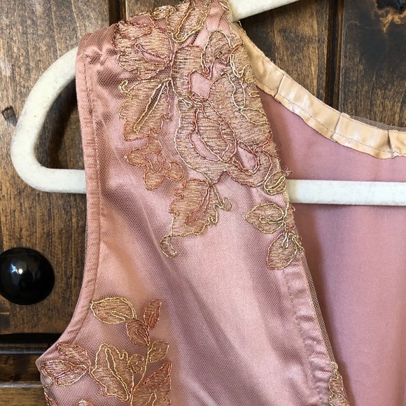 BOSTON PROPER🌷Golden Rose Lace Corset Tie Dress - Picture 10 of 11